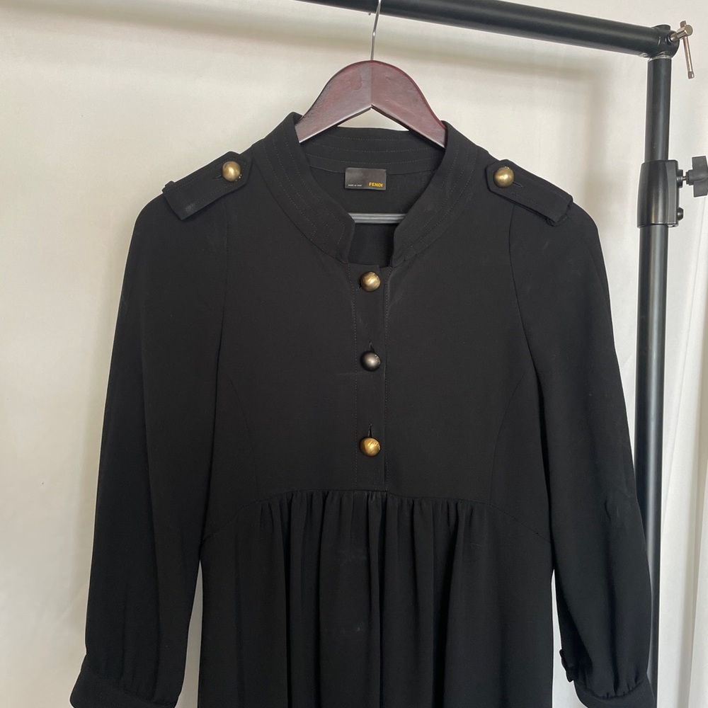 Authentic Vintage Fendi Black Babydoll Dress - Picture 7 of 10